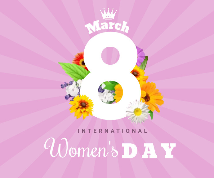 Happy Women's Day Medium Rectangle template