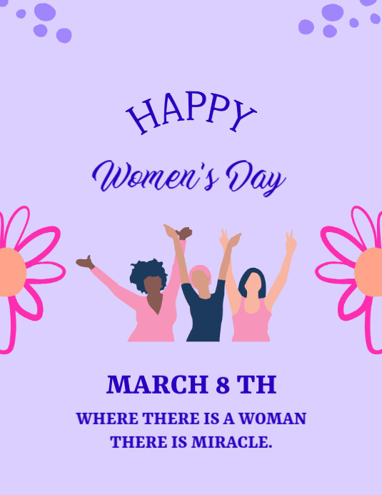 Happy Women's Day Flyer Template | PosterMyWall