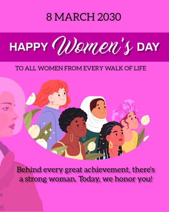 Happy Women's Day Instagram Portrait template