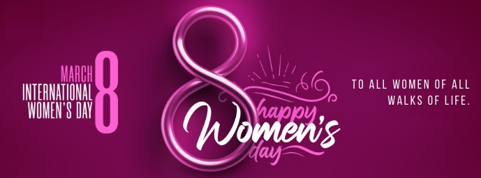 HAPPY women's DAY MESSAGE CARD Template Facebook 封面图片