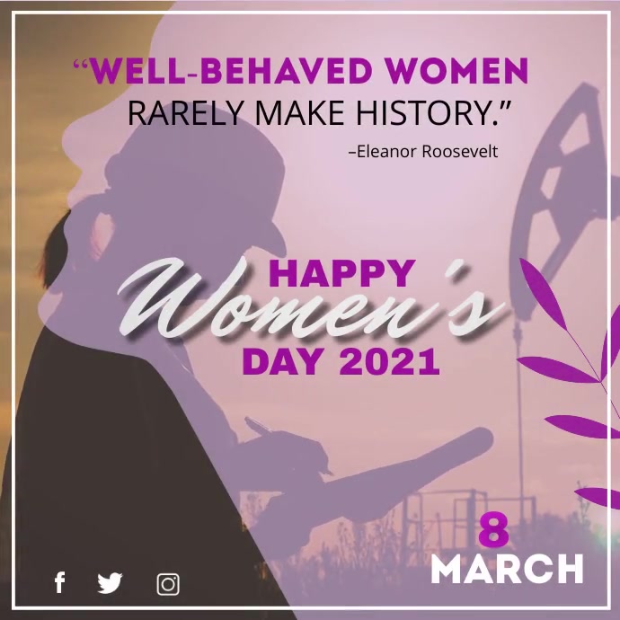 Happy Women's Day Quote Square (1:1) template