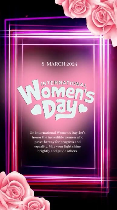 happy WOMEN'S day WISHES POST TEMPLATE Instagram Story