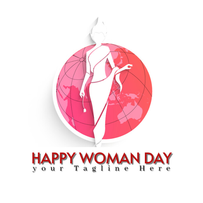 Happy women day logo design Logotyp template