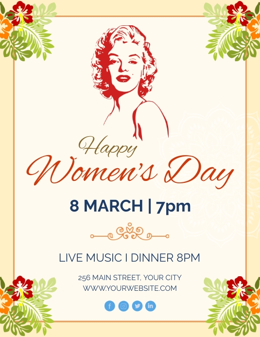 Happy Womens Day Flyer Template | PosterMyWall