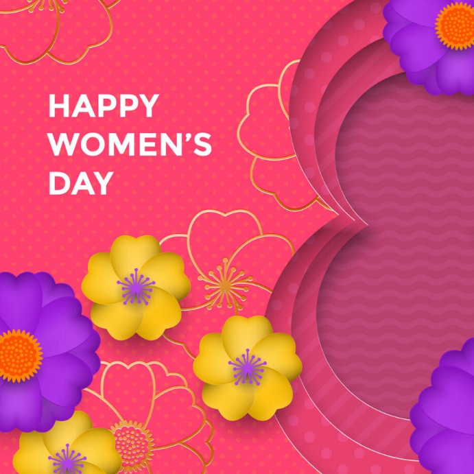 Happy Womens day flyer poster template design | PosterMyWall