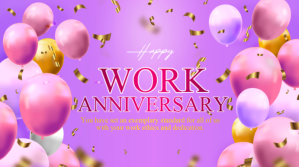 Happy Work Anniversary Digital Display (16:9) template