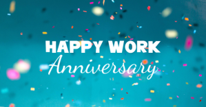 Turquoise Work Anniversary Ibinahaging Larawan sa Facebook Template