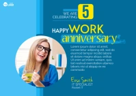 Happy Work Anniversary Template Postcard