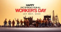 Happy Worker's day Gedeelde afbeelding op Facebook template