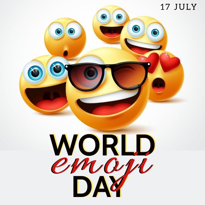 HAPPY WORLD EMOJI DAY DESIGN TEMPLATE Квадрат (1 : 1)