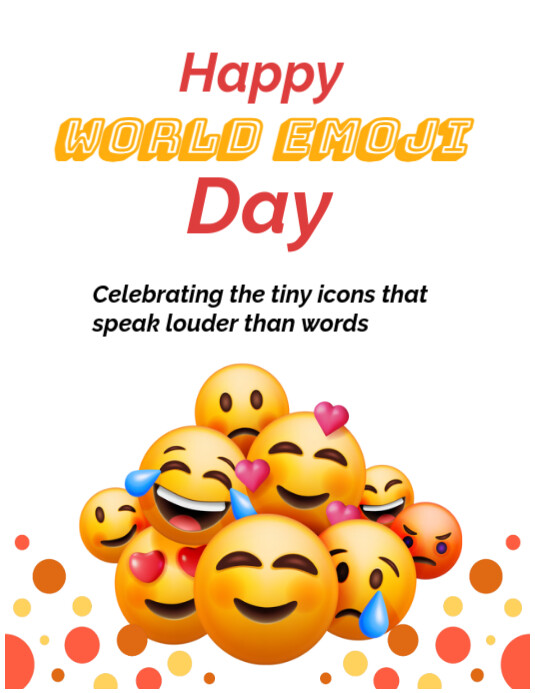Happy world emoji day template 2025 Flyer (Letter pang-US)