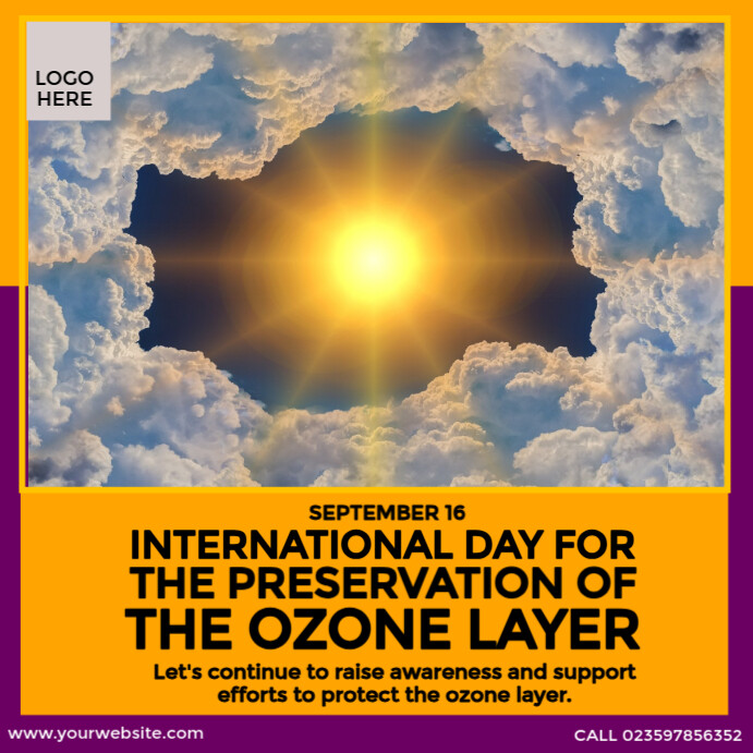 Happy World Ozone Day Instagram Plasing template