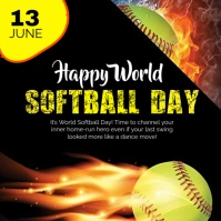 Happy world softball day Instagram Post template
