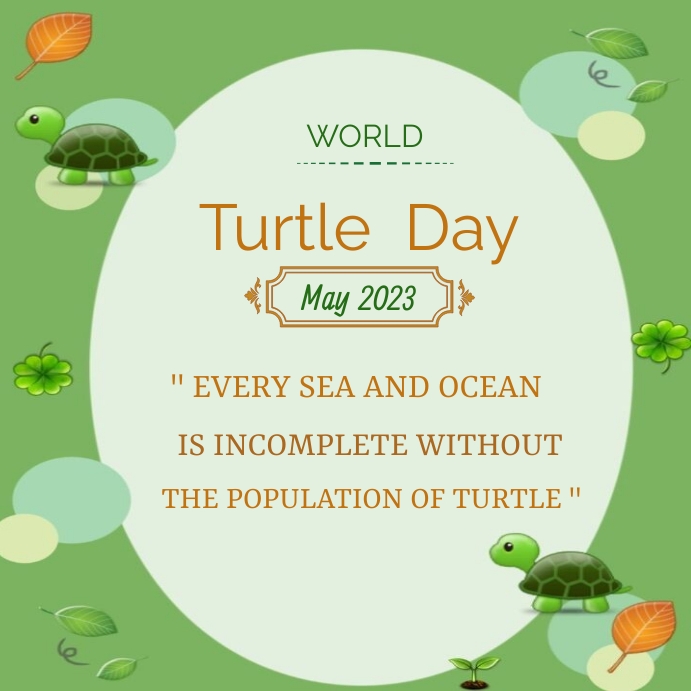 Happy world turtle day 2023 Template PosterMyWall