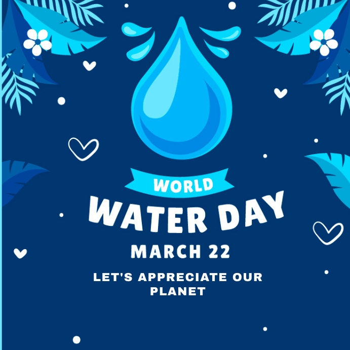happy world water day online card template Pos Instagram