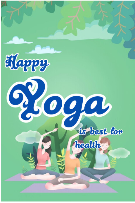Happy yoga day Iphosta template
