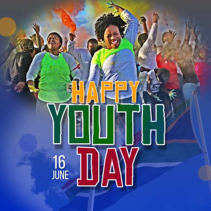Happy youth day June 16 Instagram Post template