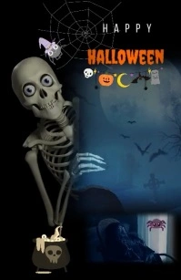 hapy Halloween tabloid size template