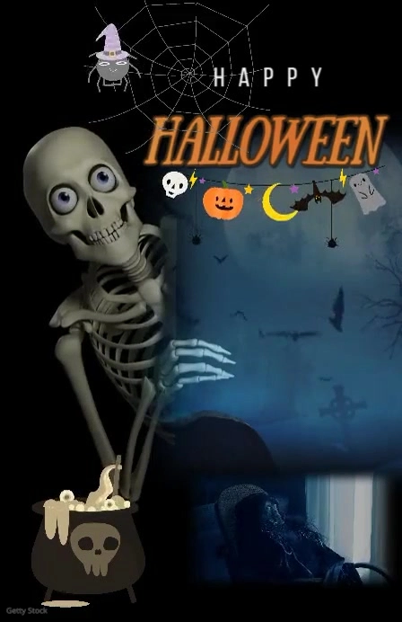 hapy Halloween tabloid size template