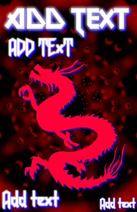 Red Rocker Template hard rock template with red dragon | PosterMyWall