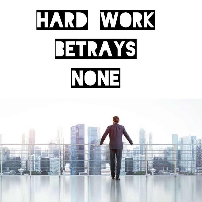 Hard Work Template PosterMyWall