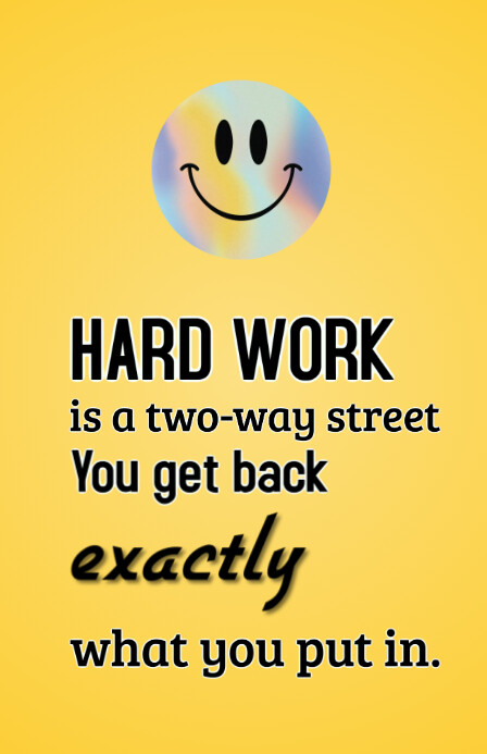 HARD WORK Template | PosterMyWall