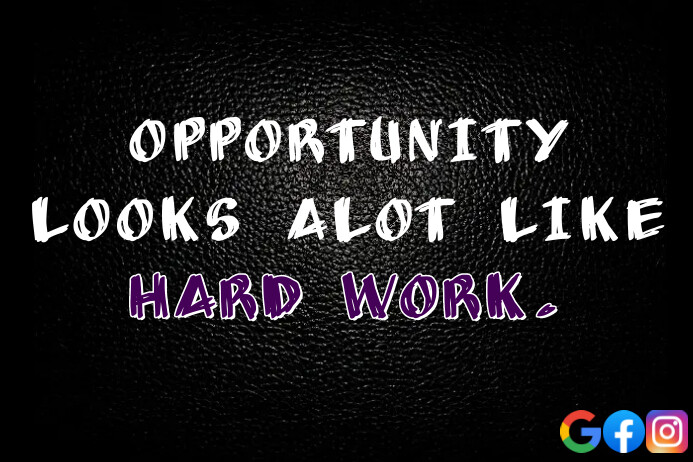 HARD WORK QUOTE TEMPLATE | PosterMyWall