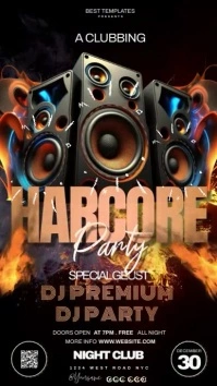 HARDCORE RAVE PARTY Instagram na Kuwento template