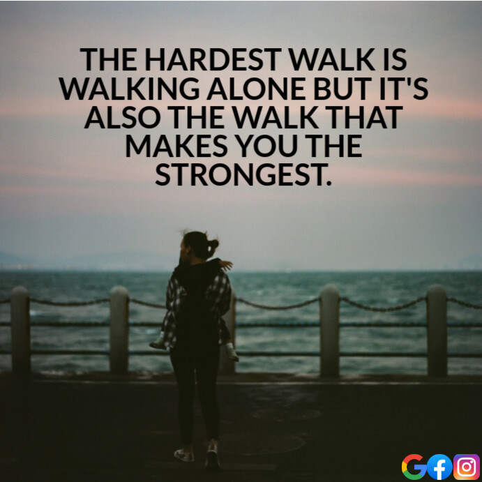 HARDEST AND STRONGEST QUOTE  TEMPLATE Square (1:1)