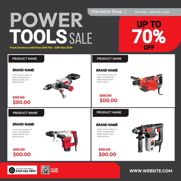Hardware Promo Sale Template | PosterMyWall