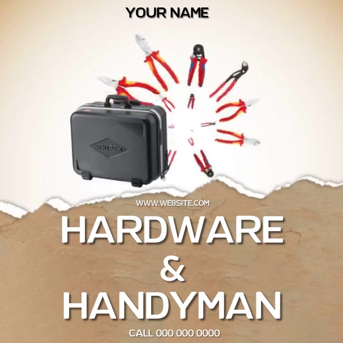 HARDWARE SHOP STORE AD SOCIAL MEDIA TEMPLATE | PosterMyWall