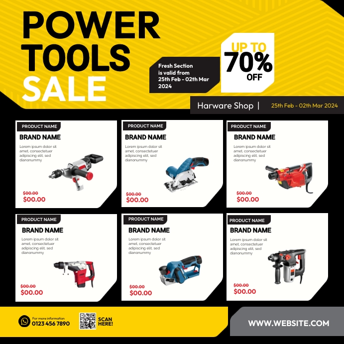 Hardware Tools Ads Template | PosterMyWall