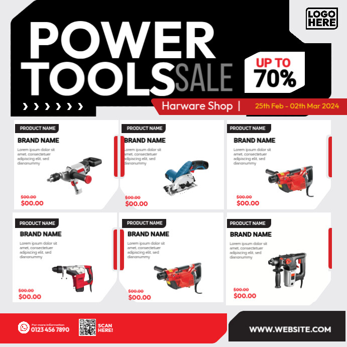 Hardware Tools Ads Template | PosterMyWall
