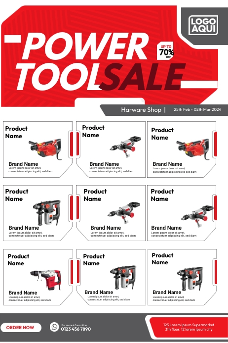 Hardware Tools Sale Template | PosterMyWall