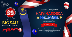 hari merdeka malaysia Independence Day sale d Sampul Acara Facebook template