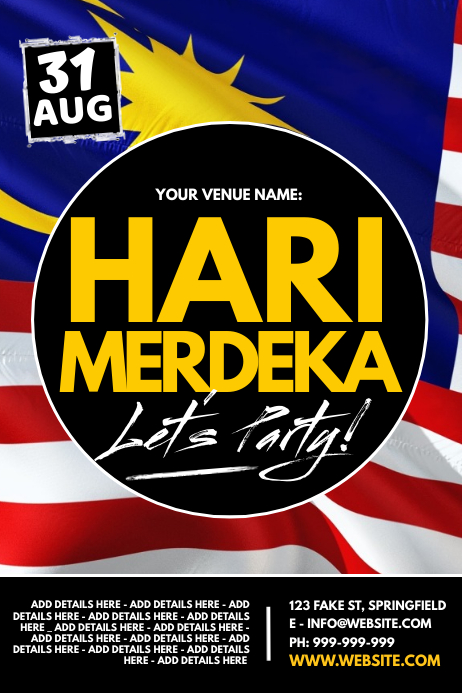 Hari Merdeka Poster Template Postermywall