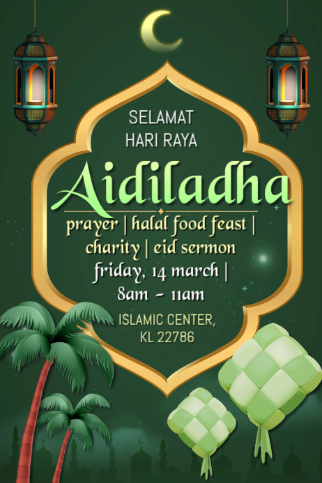 Plantilla de Hari Raya Aidilfitri Celebration | PosterMyWall