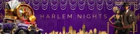 Harlem Nights Theme Water Bottle Label Banner 2 × 8' template