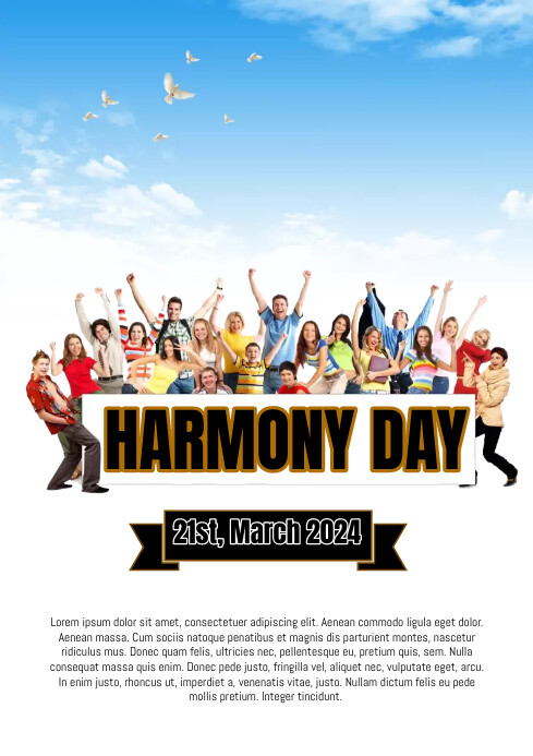 Harmony day A4 template
