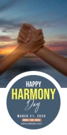 Harmony Day Roll Up Banner 3' × 6' template