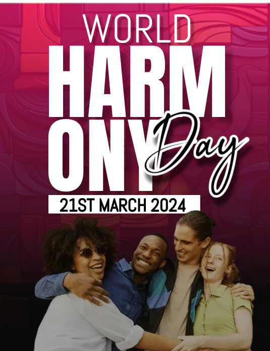 Harmony Day Template Flyer (format US Letter)