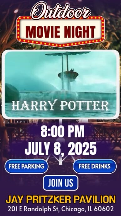 Harry Potter And The Goblet Of Fire: Outdoor Movie Night Instagram Story Template