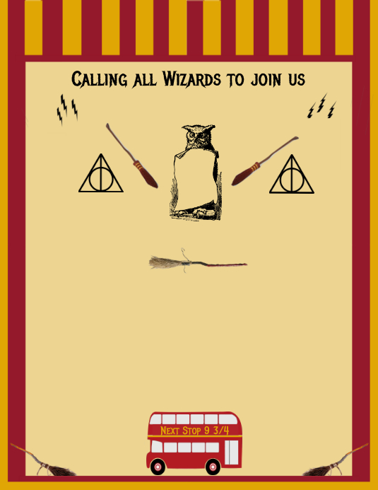 Harry Potter Birthday Invitation Template Postermywall