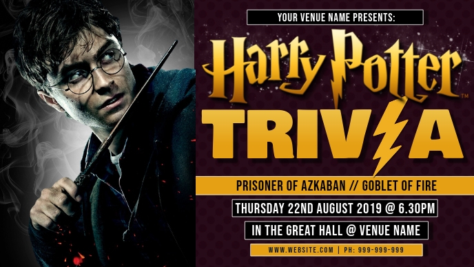 Harry Potter Trivia Facebook Cover Template Postermywall