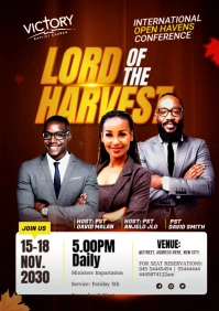 Harvest Church Service flyer A1 template