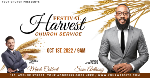 Branco Harvest Festival Church Service Facebook Shared Image Template