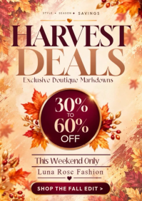 Jingga Fall Fashion Sale A4 Template
