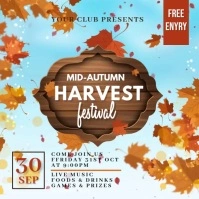 Harvest festival,fall,autumn,Thanksgiving Square (1:1) template