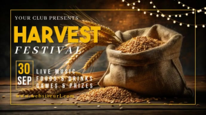 Черный Harvest Festival Präsentation Template