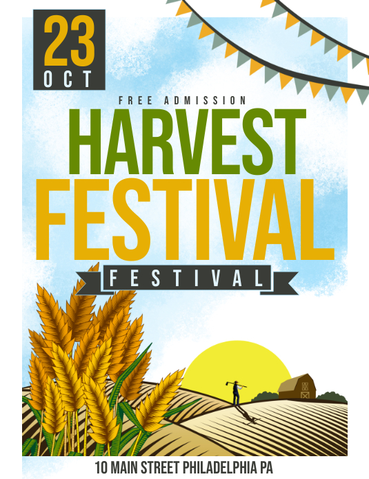 Harvest festival Template PosterMyWall Harvest festival Template PosterMyWall